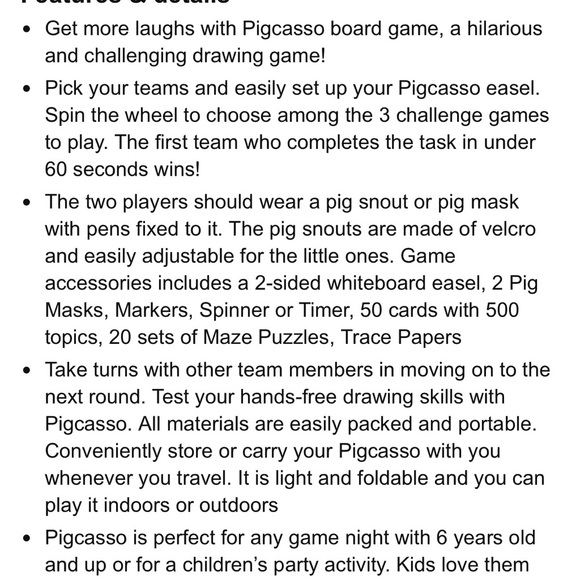 Brand New Pigcasso Family Drawing Board Game FUN! - Picture 6 of 6